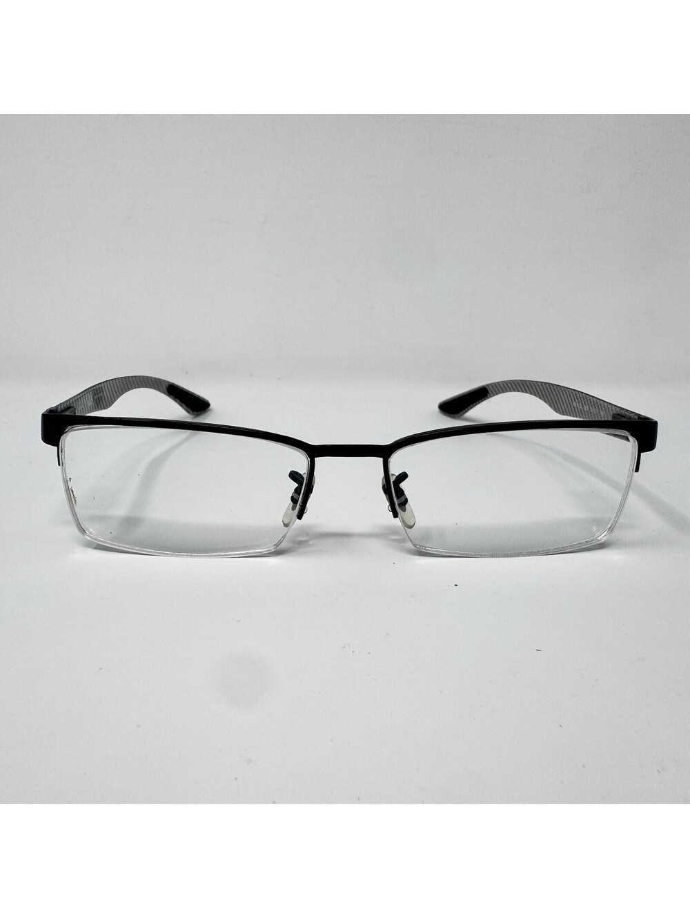 Ray-Ban RB8412 2503 Black Carbon Fiber Half Rim Eyeglass Frames 54-17-145